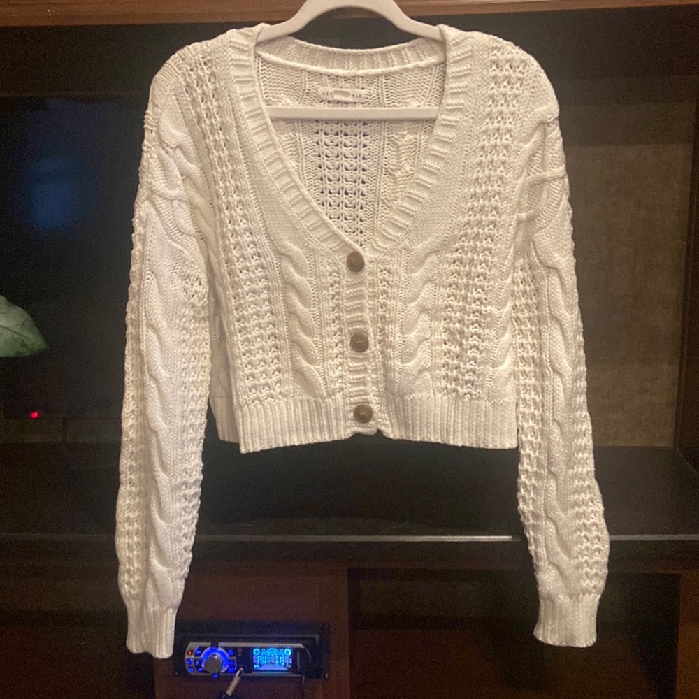 Aeropostale white knit sweater